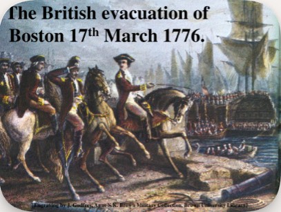 British leaving Boston Harbor
